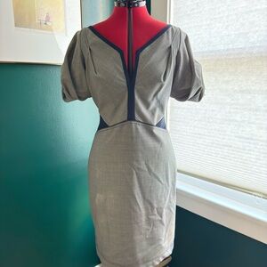 NEW ZSpoke Zac Posen V Neck Wool Sheath Dress HOLIDAY